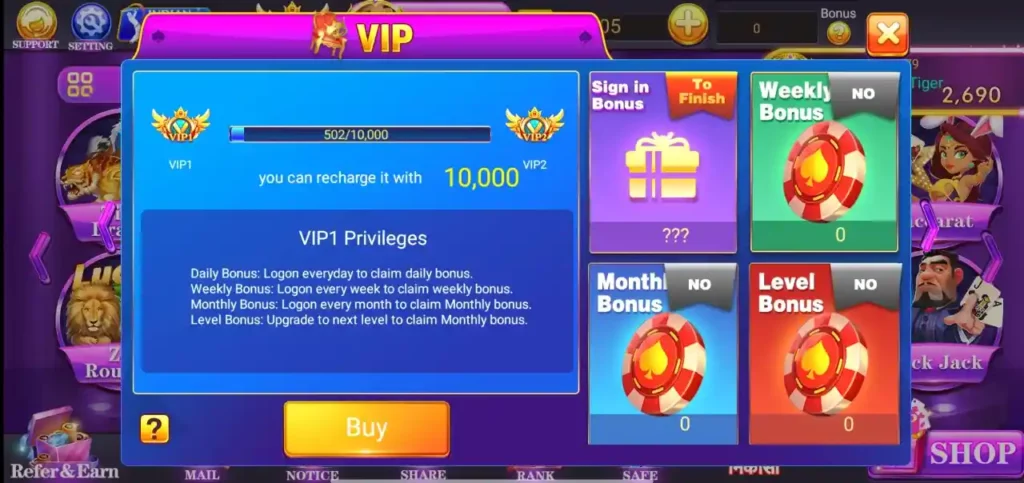 444 wealth rummy VIP bonus