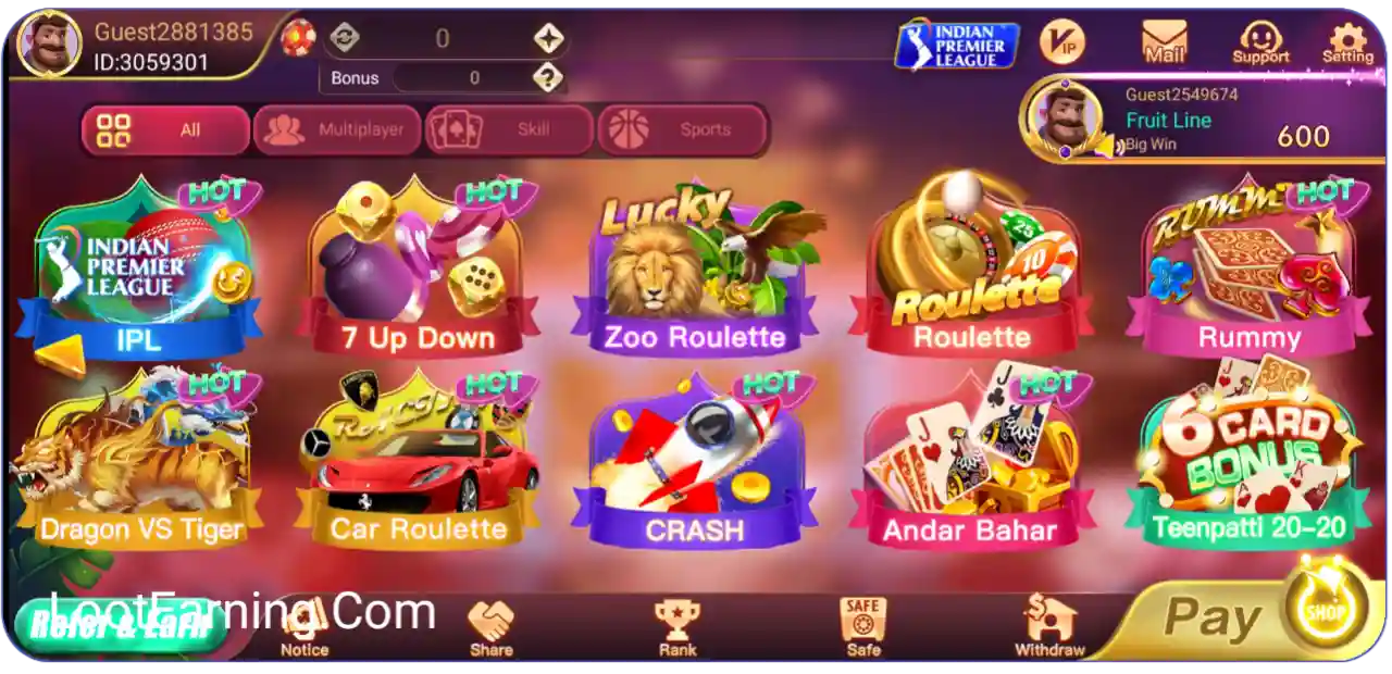 Bappa Rummy APP Supported Game