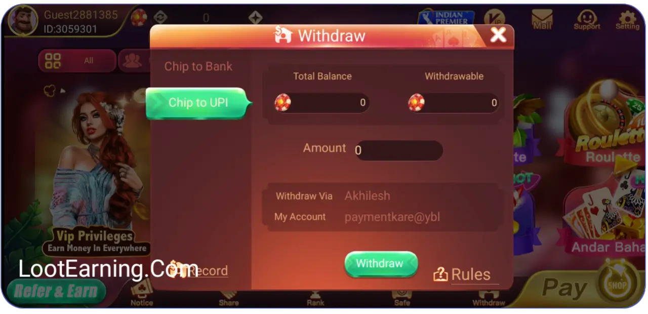 Rummy Bappa APK Payment Proof