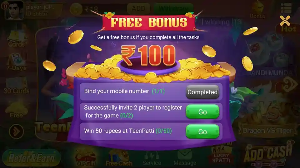 Circle Rummy App Free Bonus Program