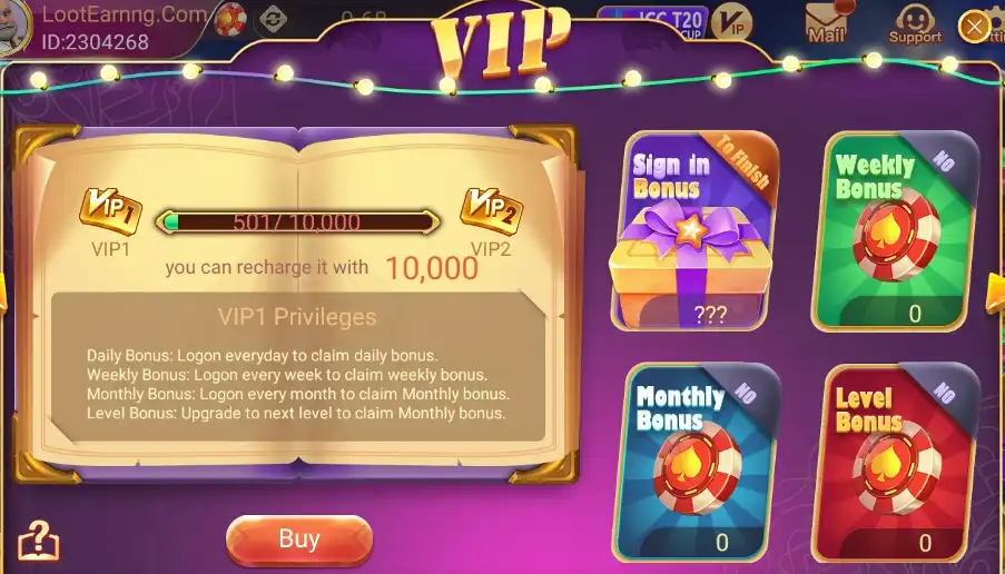 VIP Bonus - Rummy Yes