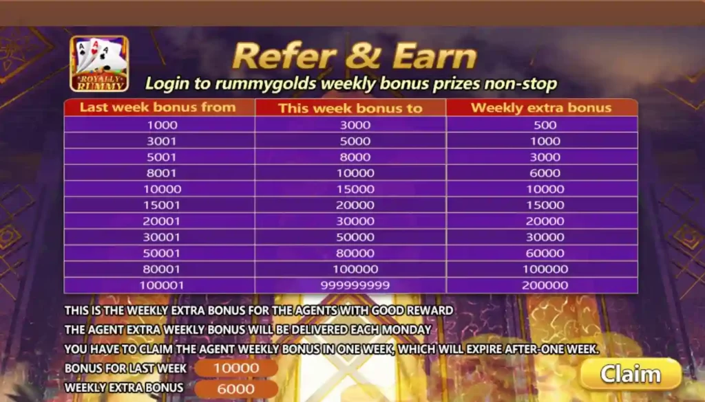 royally rummy - refer & earn bonus