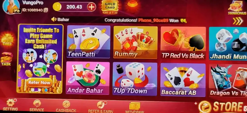 teen patti live supported game
