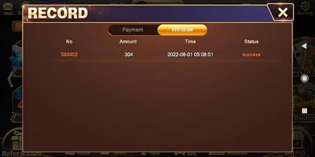 new rummy noble app payment proof
