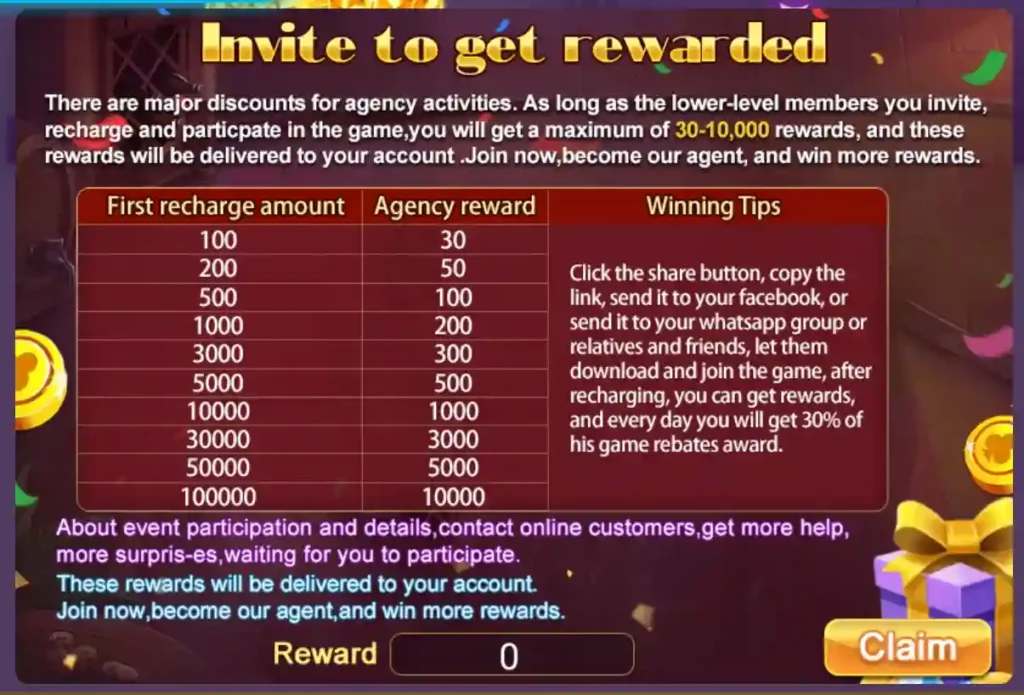 Rummy Earn Invite Reward