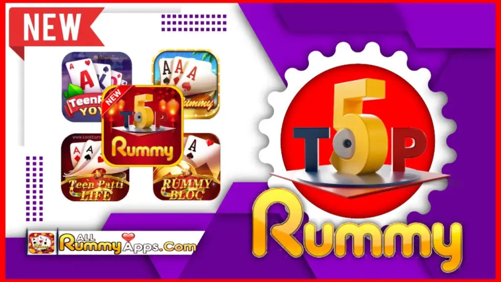 Top 5 New Rummy App Banner
